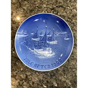 Beautiful 1966‎ Bing & Grondahl B & G Jule After Ship Denmark Porcelain Plate 7"